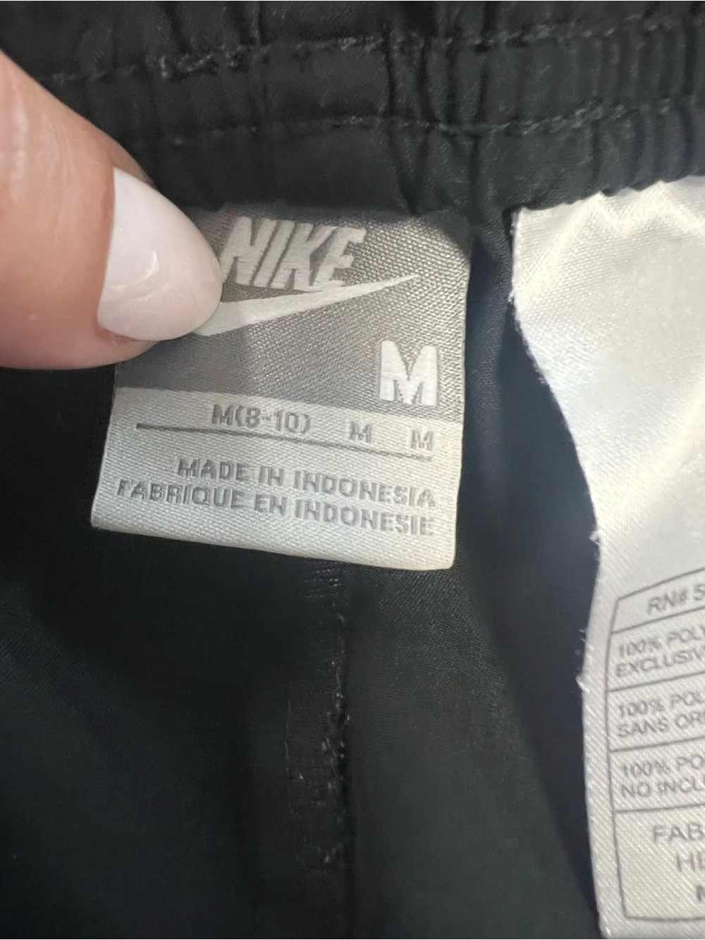 Nike Running Shorts with Mesh Panels Black & White Size M Women